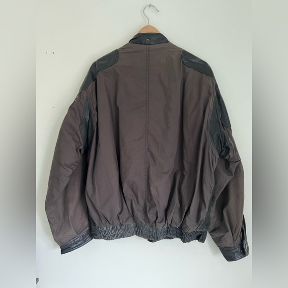 Vintage Chaps Ralph Lauren leather canvas bomber jacket Men's M - Picture 4 of 8